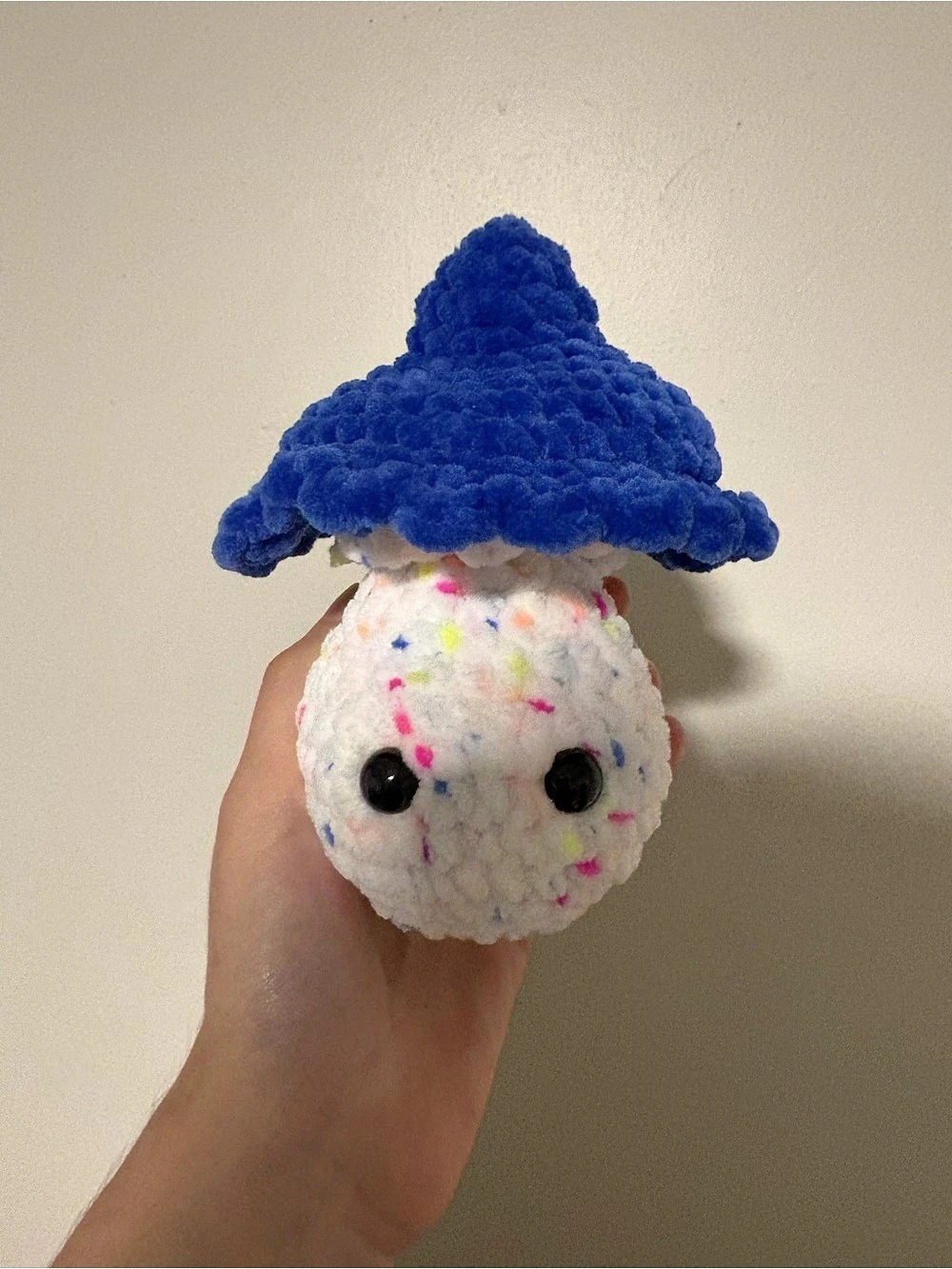 Crochet Fidget Mushroom (Blue)